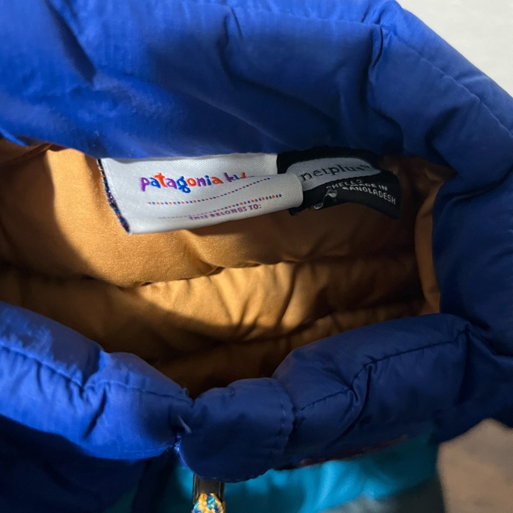 Patagonia Kids Puffer Jacket - Blue and Gray - Picture 4 of 8